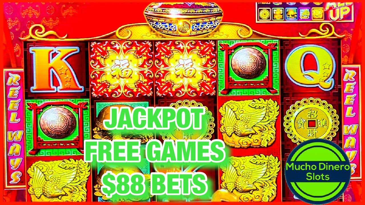 FREE GAMES/ POT CLOSED/ HUGE LINE WINS/ 88 FORTUNES SLOT JACKPOT/ MAX BETS