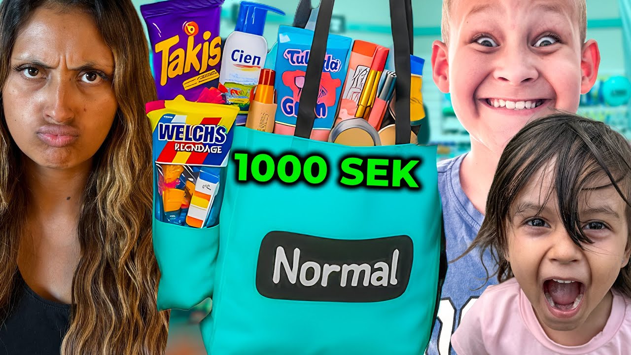 BARNEN FICK 1000 KR!  SHOPPING CHALLENGE på NORMAL!