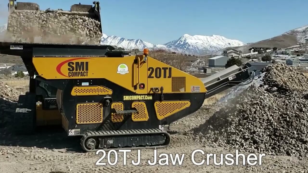 SMI Compact 20TJ Effortlessly Crushing Mountain Rock