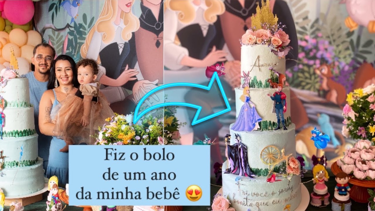 FIZ UM BOLO DE 4 ANDARES PARA A FESTA DE UM ANO DA MINHA BEBÊ 💙 + PREPARATIVOS PARTE 3 ( FINAL)