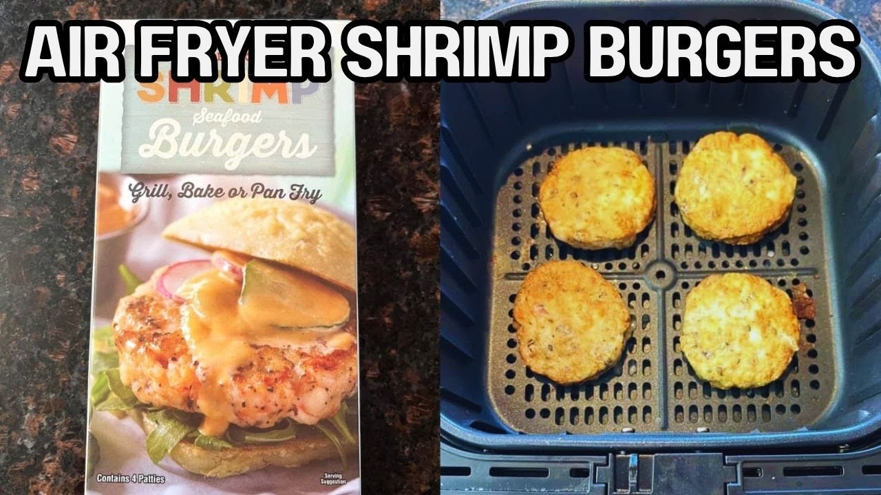 Air Fryer Frozen Shrimp Burgers: Crispy Outside, Juicy Inside, So Full Of Flavor! 🍤 🍔 