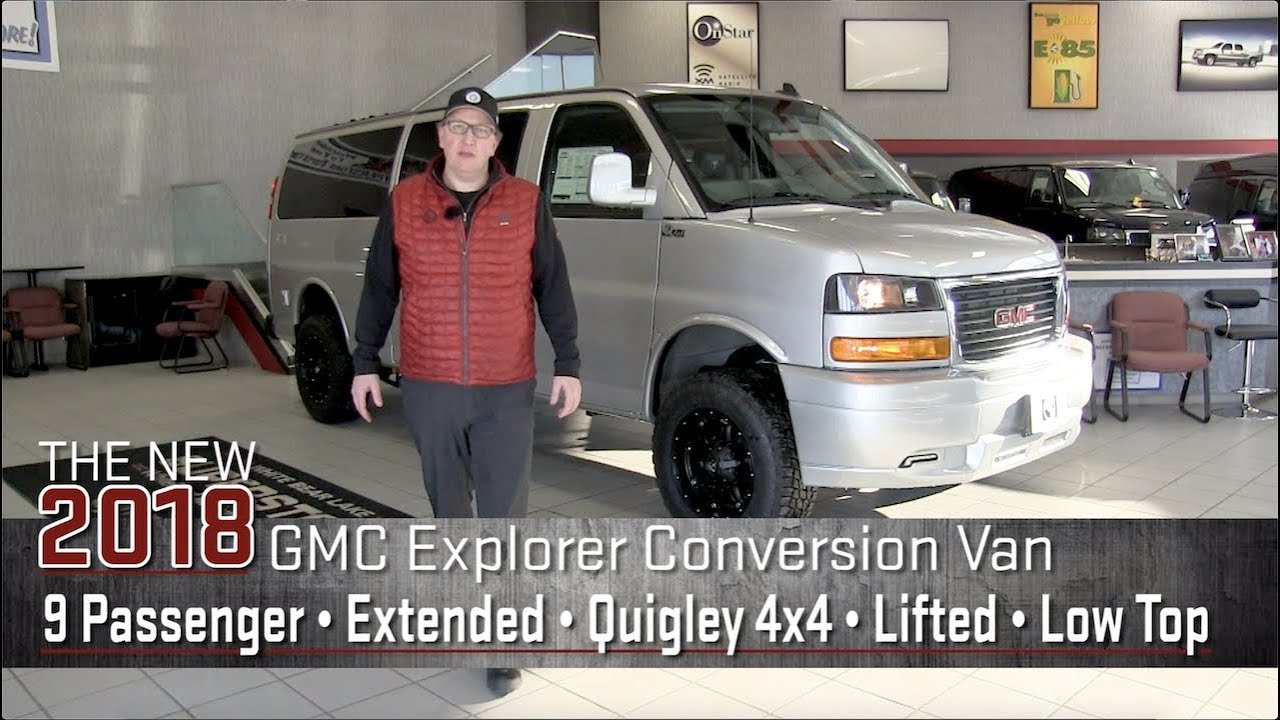 New 2018 Lifted Quigley 4x4 GMC Conversion Van | Extended Wheelbase | Explorer Van