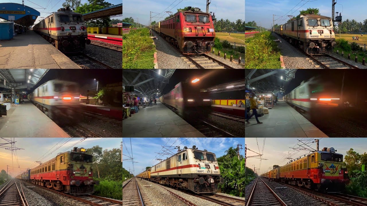 |[10 in 1]| Hazarduari + Dhano Dhanye + Bhagirathi + Lalgola Passenger with WAP-4 + WAP-7 + WAG-5.