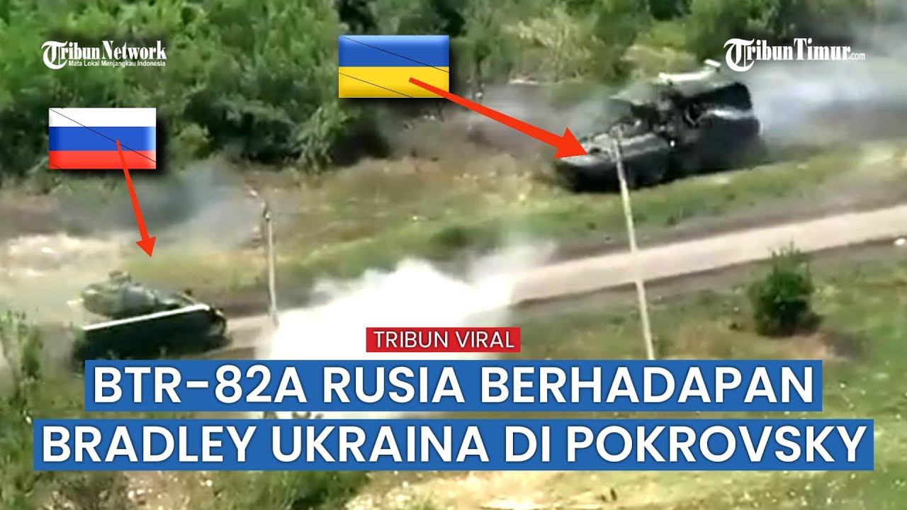 Kendaraan Militer BTR-82A Rusia Vs Kendaraan Tempur Infanteri Bradley Ukraina, Unggul Siapa?