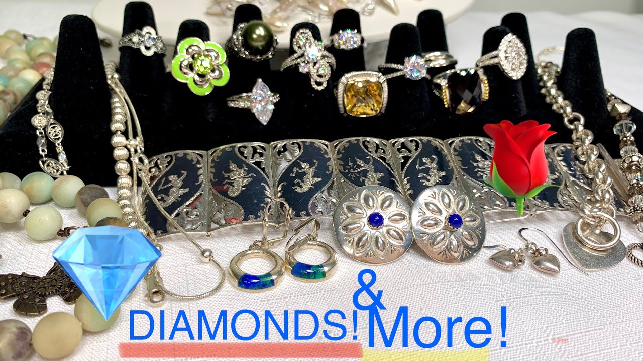 💎 56 колец! Распродажа 3! Бриллианты! 💙 Лазурит! И многое другое! #распаковкаювелирныхизделий #ра...