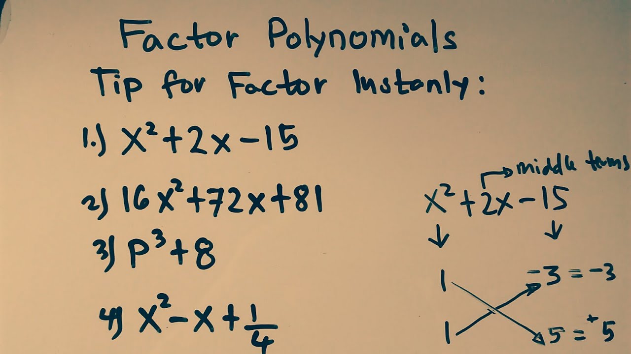 Factor Polynomial instantly