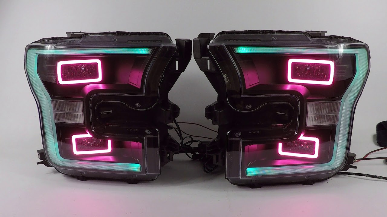 Ford F-150 - Profile Prism Halos + Pixel DRL Boards - Custom Headlights