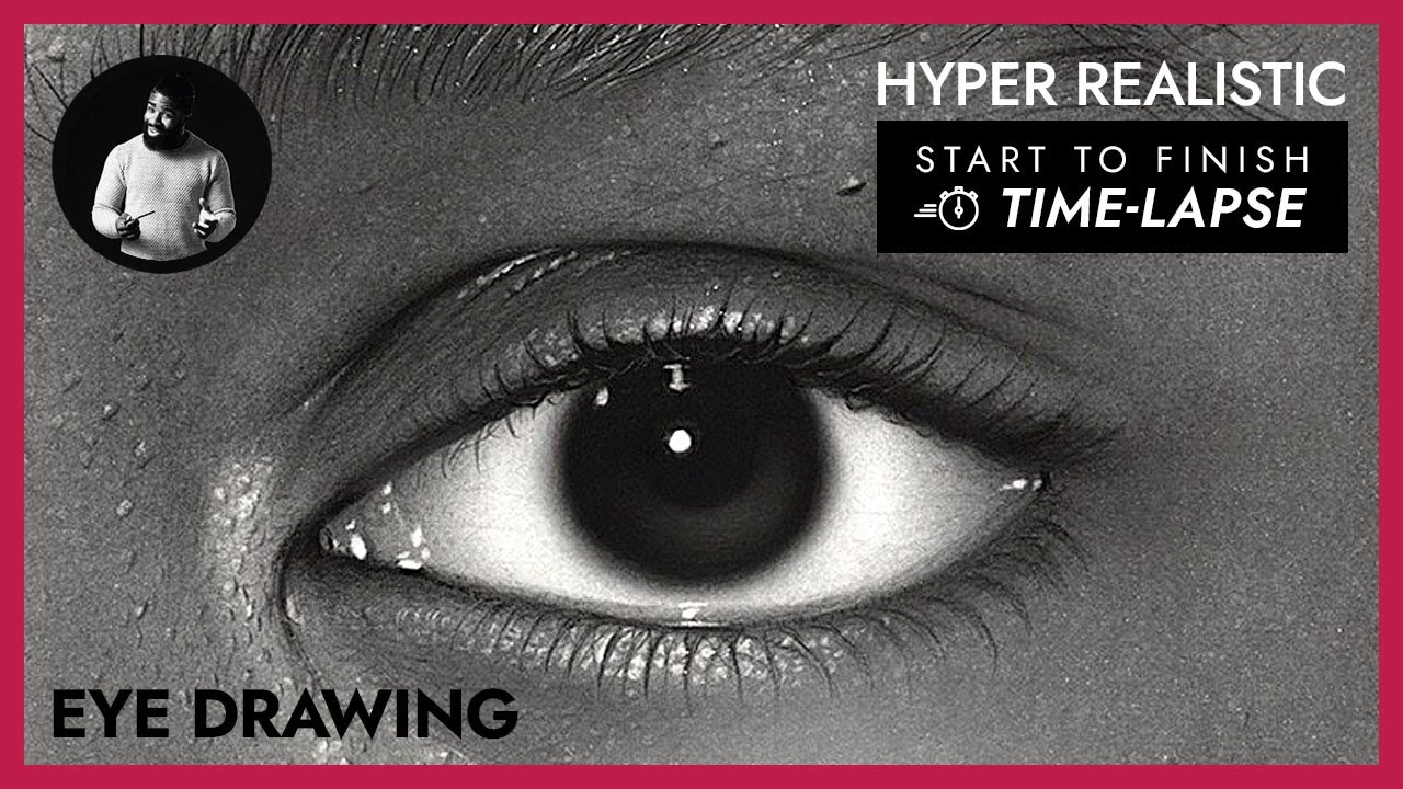 Hyper Realistic Eye Drawing - Full Start to Finish Time-lapse