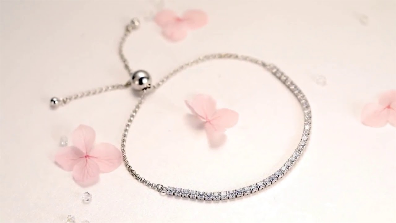 Sterling Silver Sparkling CZ Tennis-Style Bracelet