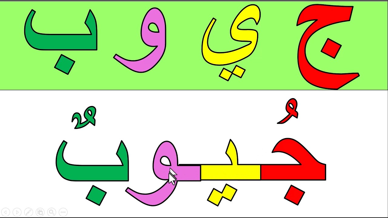التدرب على  تهجي كلمات بالحركات الطويلة والقصيرة اعلم الكتابة والقراءة باللغة العربية
