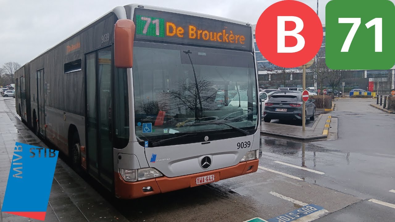 (Bus Stib) Voyage complet ligne 71 De Brouckère à Delta Citaro G C1 Facelift €5 n°9039.