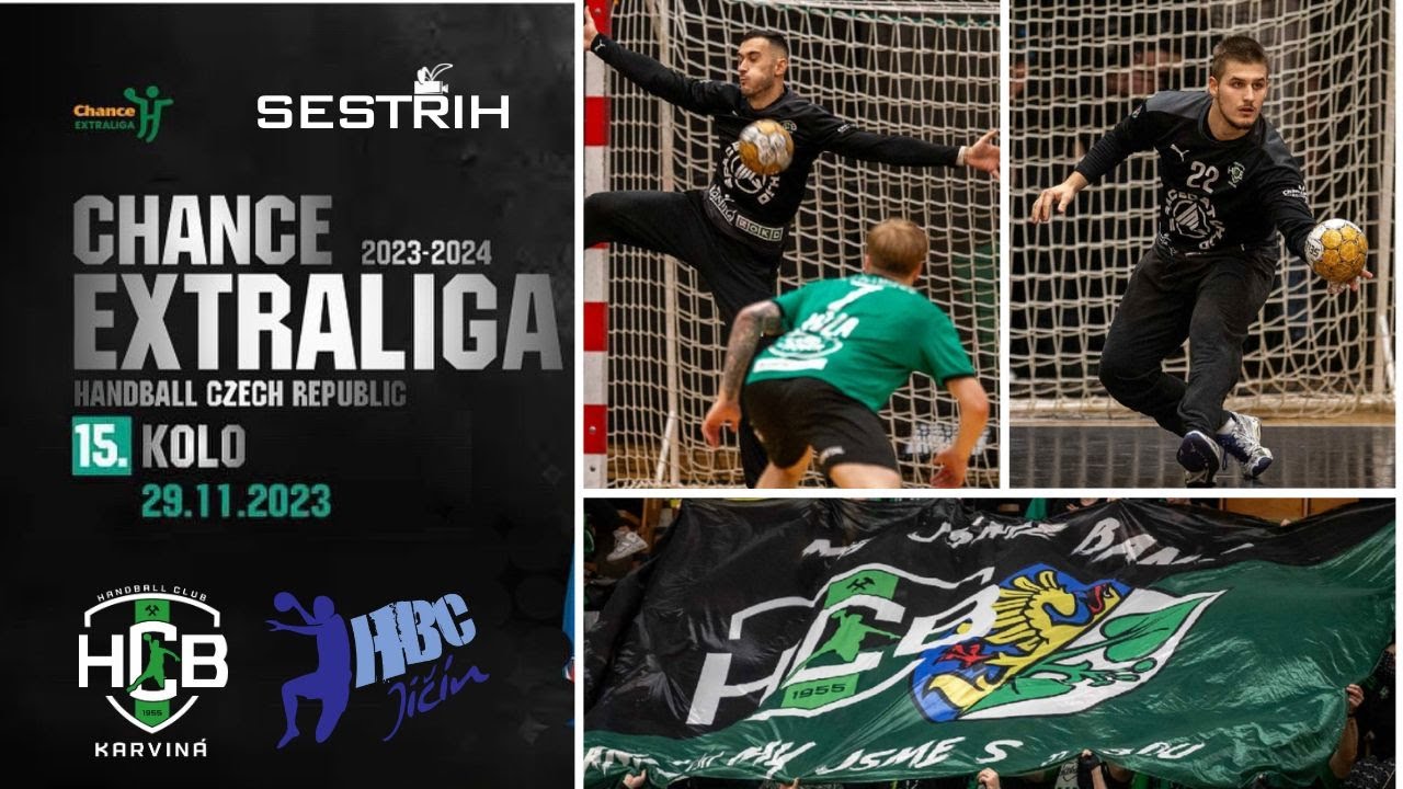 SESTŘIH: HCB KARVINÁ vs O2XYWORLD JIČÍN  28:17 (15.KOLO CHANCE EXTRALIGA 2023/24)