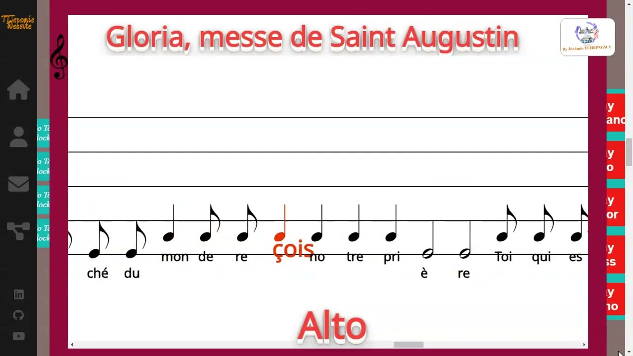 Gloria, messe de Saint Augustin - Zeh Mboudi Landry - Alto