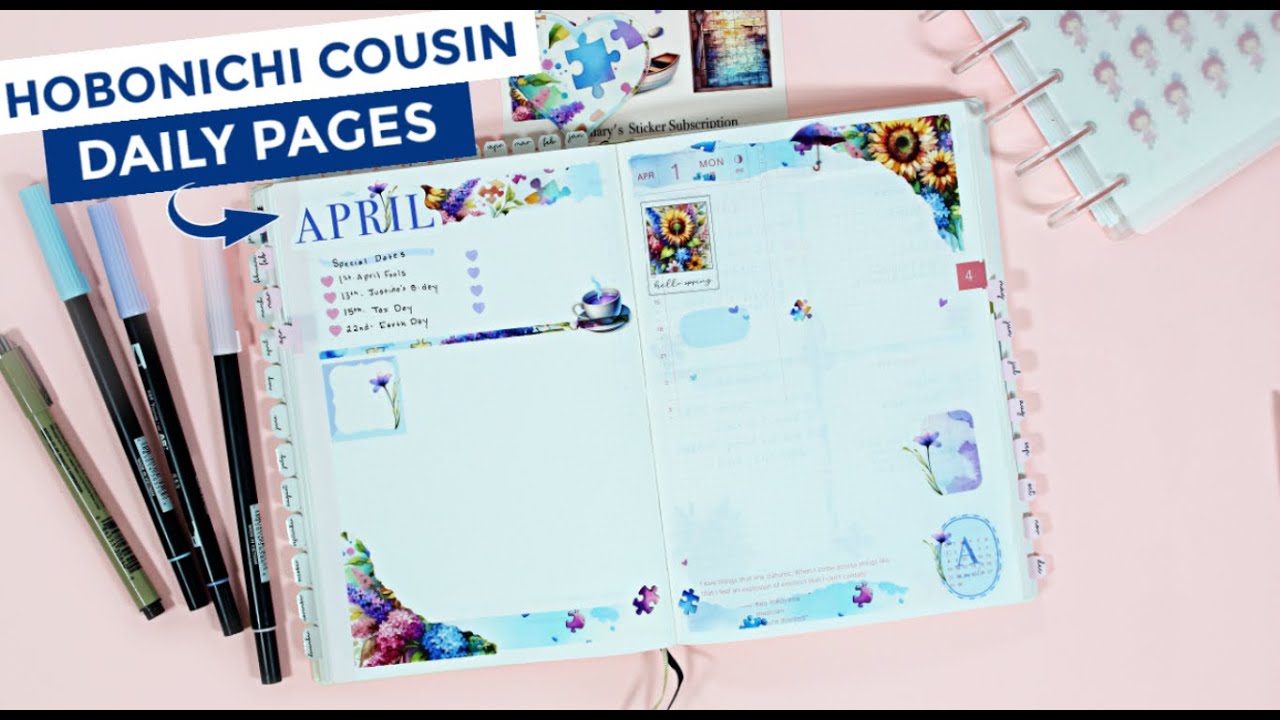 Hobonichi Cousin Setup ✩ Daily Pages, Goals, Journaling and More!