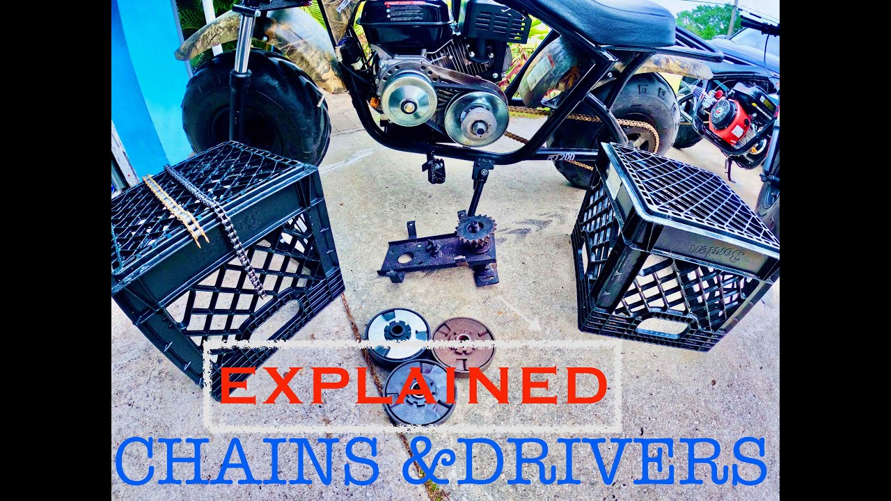 Chains, Clutches, Jackshaft VS Torque Converter for Coleman Minibikes EXPLAINED!!!