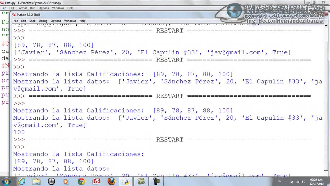 28 - Manejo de Listas (Arreglos) (Python)