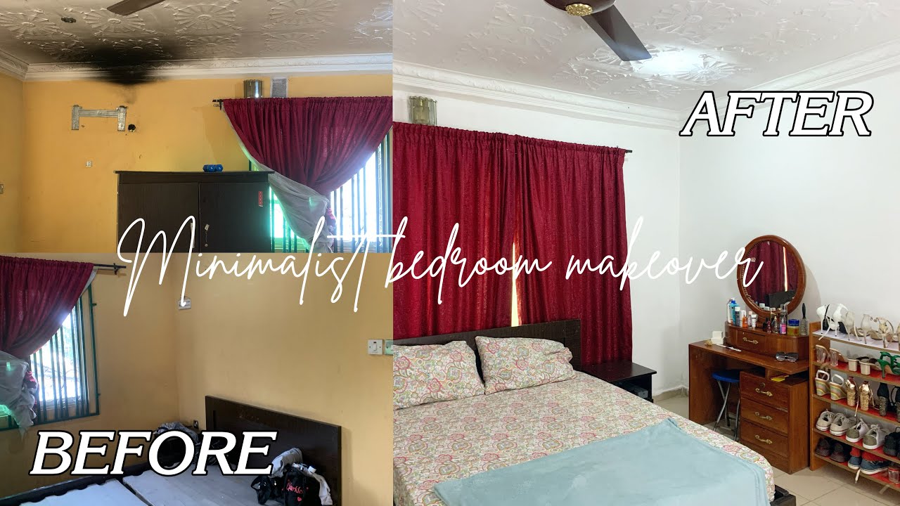 EXTREME SMALL BEDROOM MAKEOVER IN NIGERIA//DECLUTTER & clean with me🤍|| Mujii