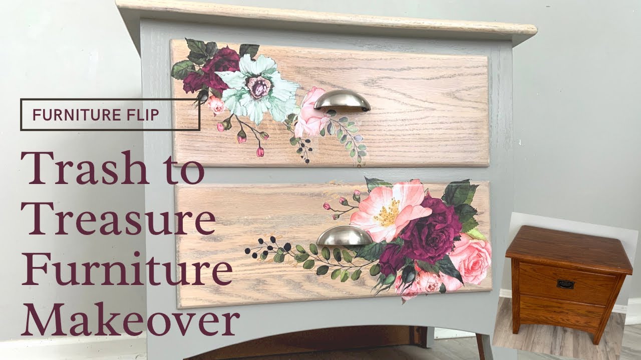 Furniture Makeover | Trash To Treasure Furniture Flip