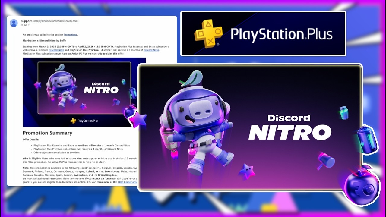 PlayStation X Discord Nitro: получите 3 бесплатных месяца Nitro