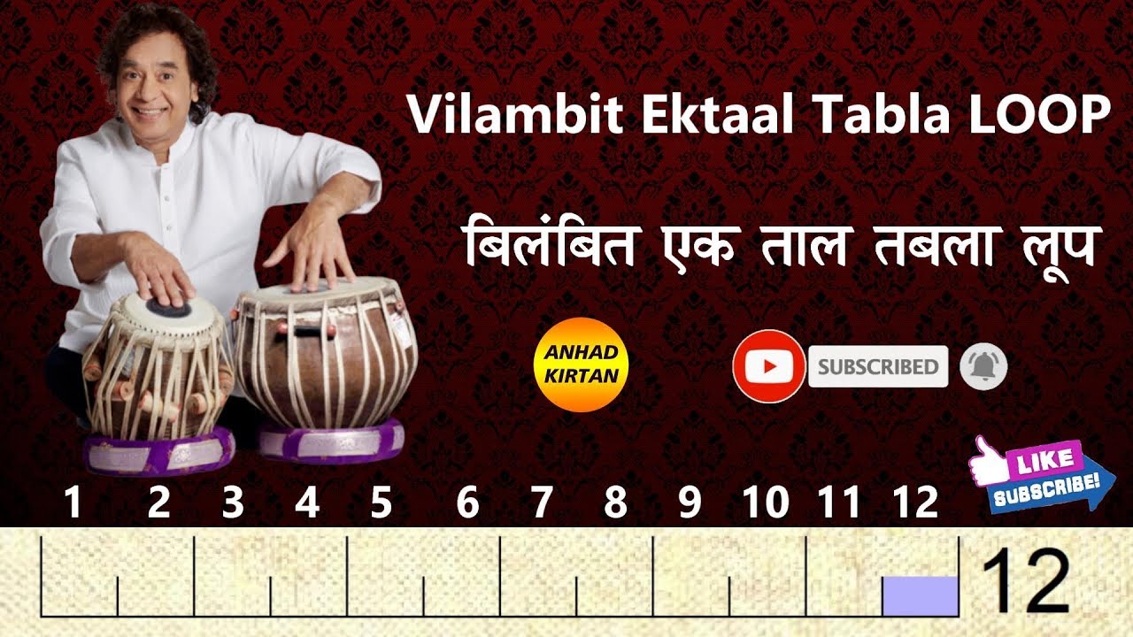 Vilambit Ectal Table LOOP | Задержка ритма Tabla Loop | Anhad kirtan