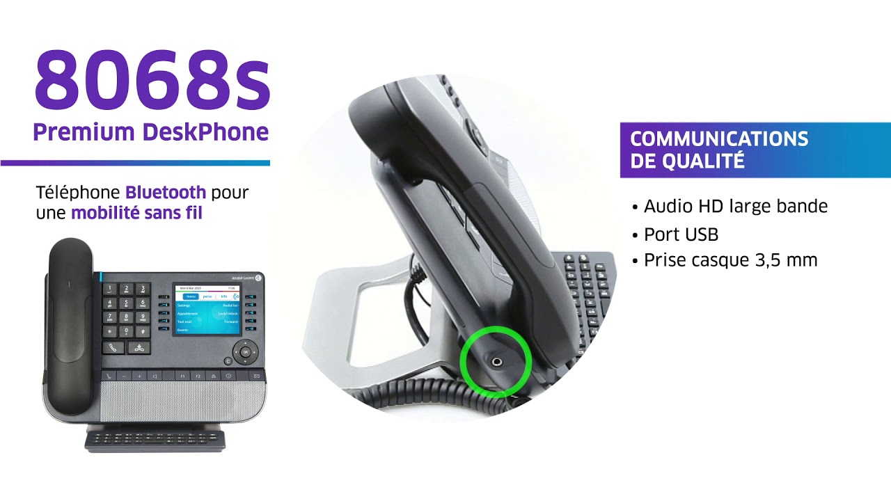 Téléphone Filaire: Poste IP Alcatel Lucent 8068s