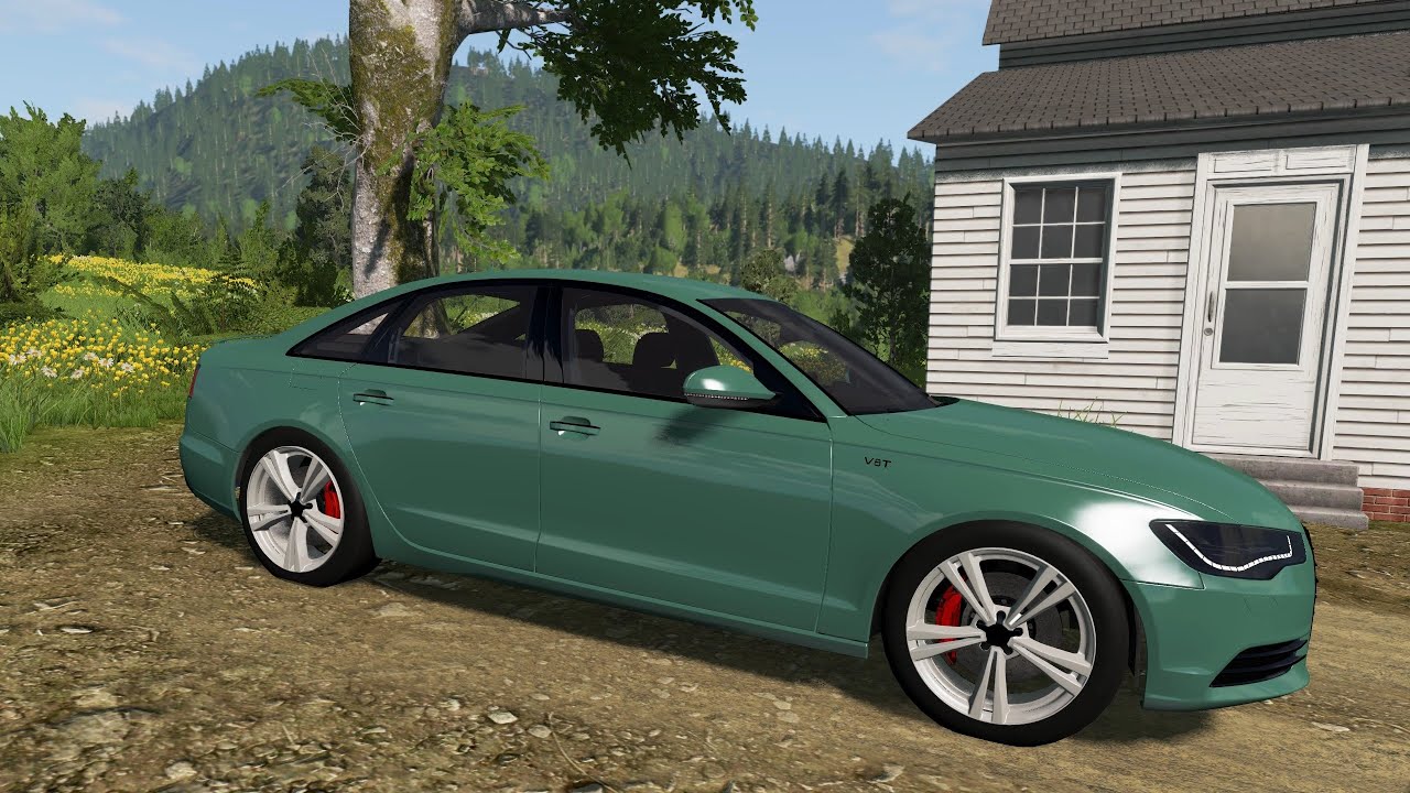 BeamNG.drive - Audi A6 C7 2.0 TFSI MT 2012 - Car Show Test Drive Crash . 4K 60fps.