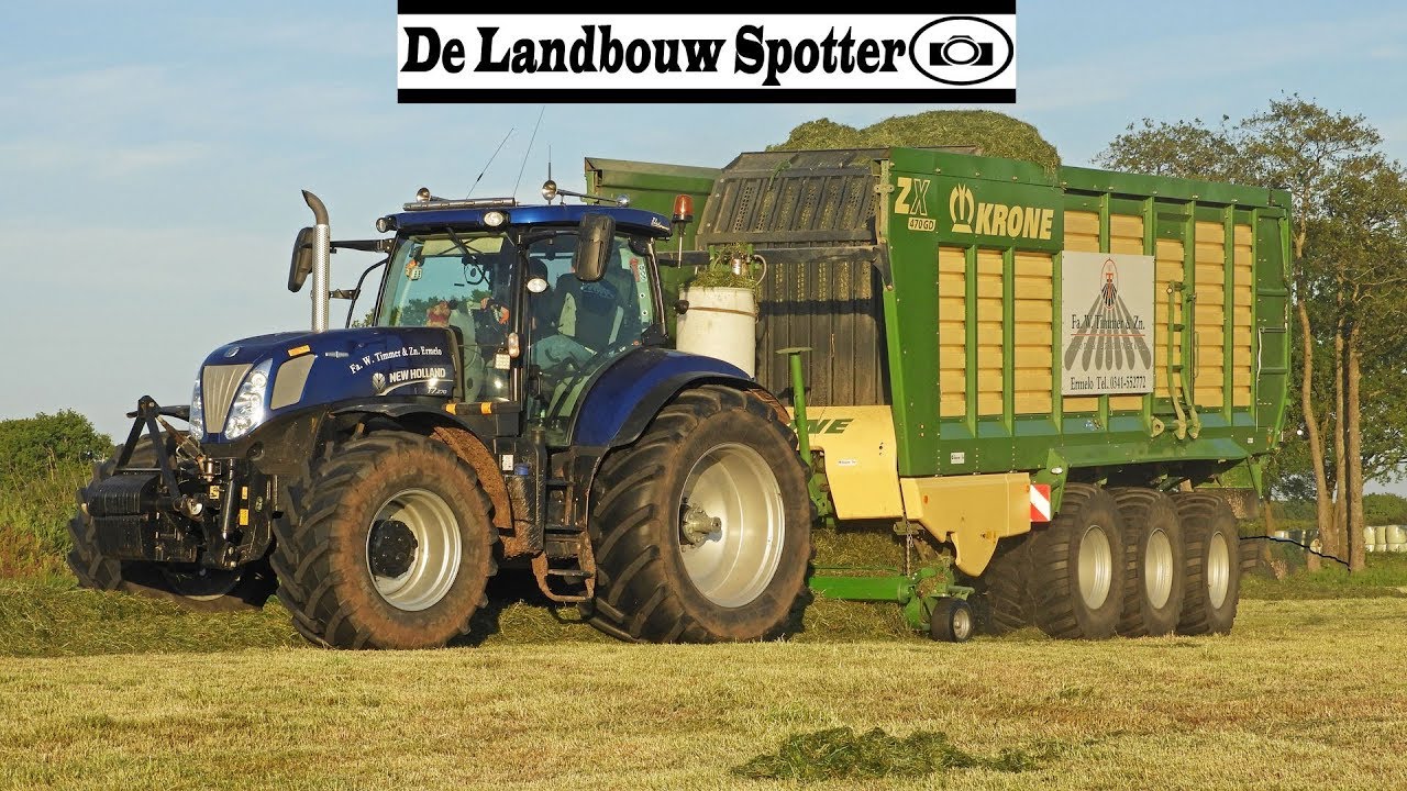 Grass silage 2019 | New Holland T7.270 + Krone ZX 470 GD | W. Timmer