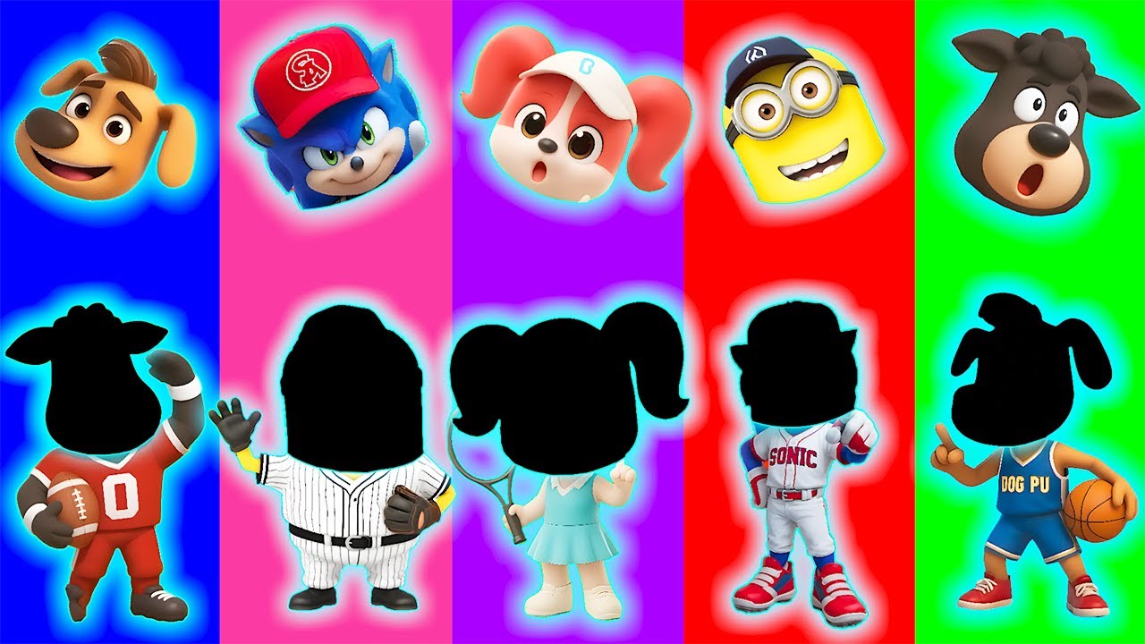 Wrong eyes👀 Cartoon Sheriff Labrador x Dobie and Minion and Sonic -DAME TU COSITA Puzzle Wrong Head