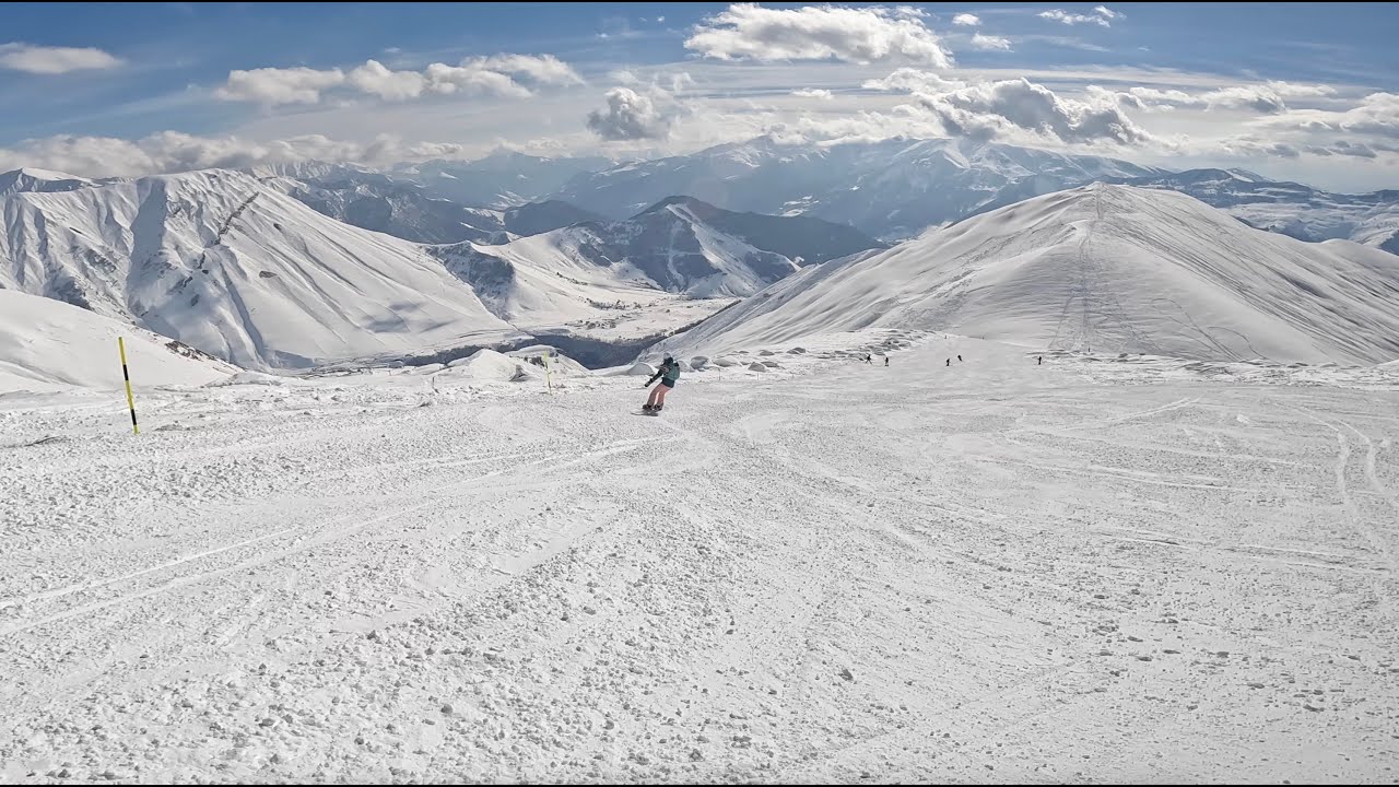 Snowboarding in Gudauri, Georgia 2024