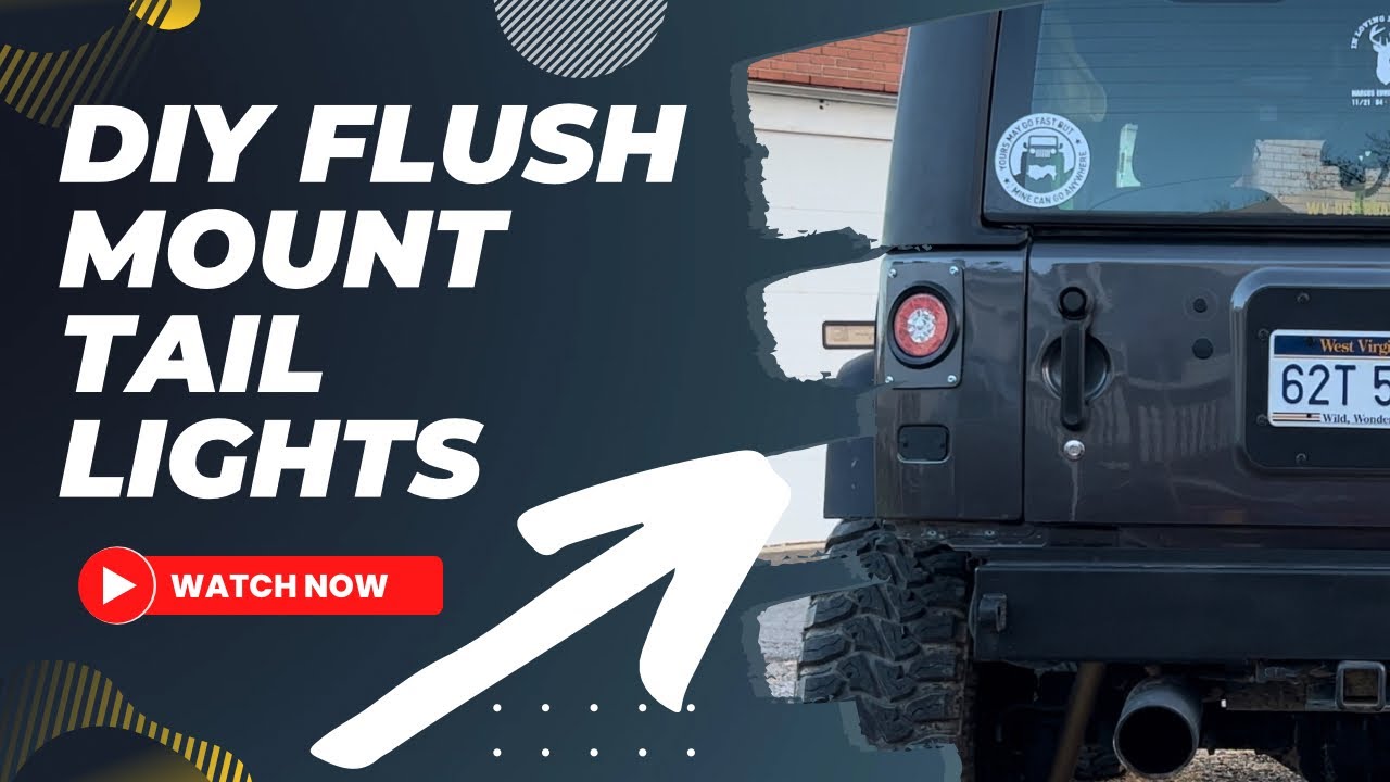 DIY Flush Mount Tail Lights for jeep wrangler Jk/Minor Trimming