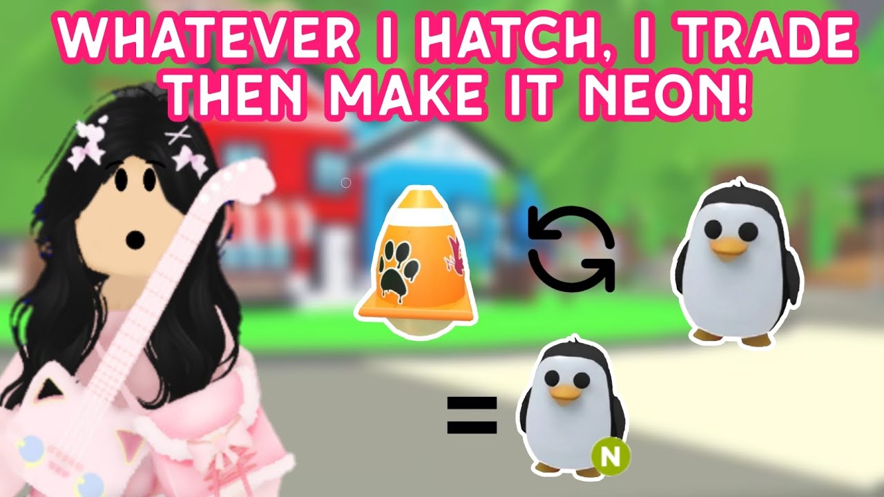 Whatever I hatch, I trade it Then make it neon!🤩😱 |This is so *HARD*😩