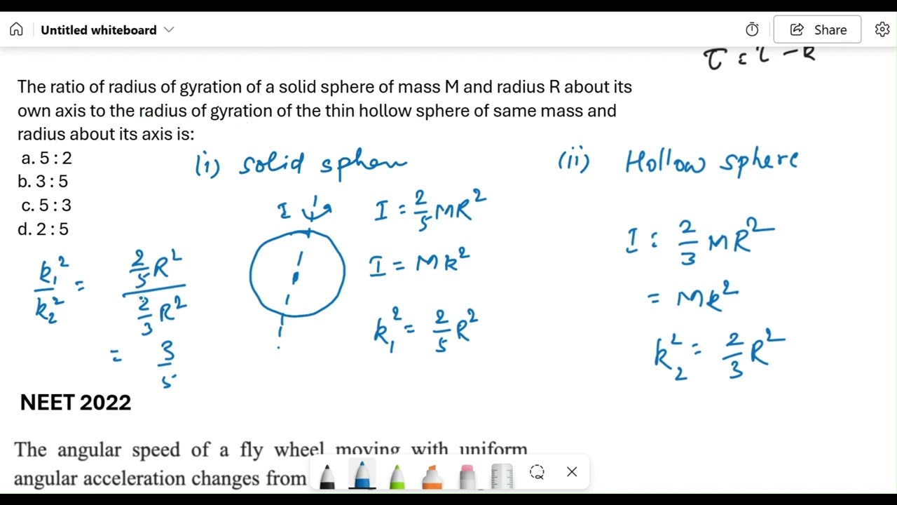 NEET 2023 and NEET 2022 System of particles and rotational motion