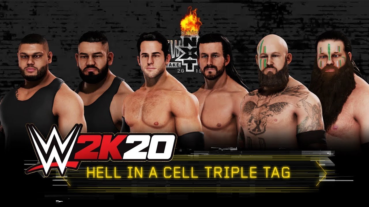 WWE 2K20 War Games Style Triple Tag HIAC - Undisputed Era vs Viking Raiders vs AOP - EARLY GAMEPLAY