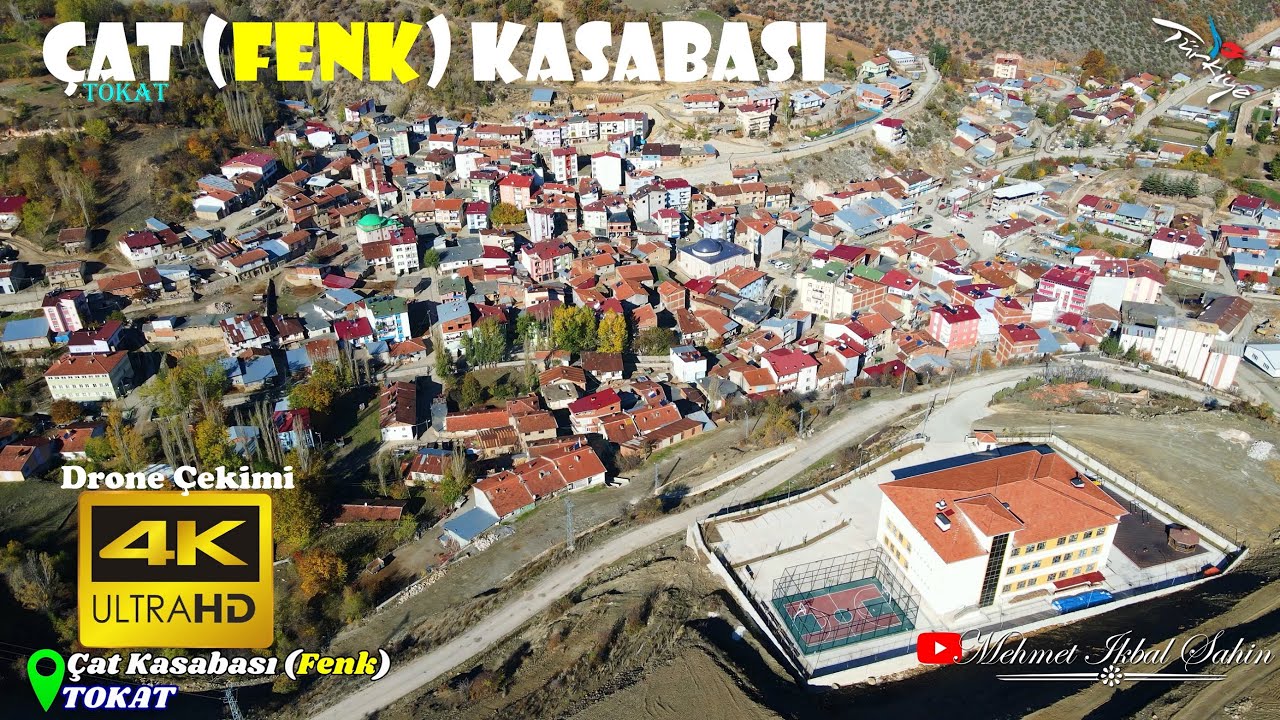 Çat Kasabası ( Fenk ) TOKAT - Havadan 4K Drone Çekimi / 1.11.25