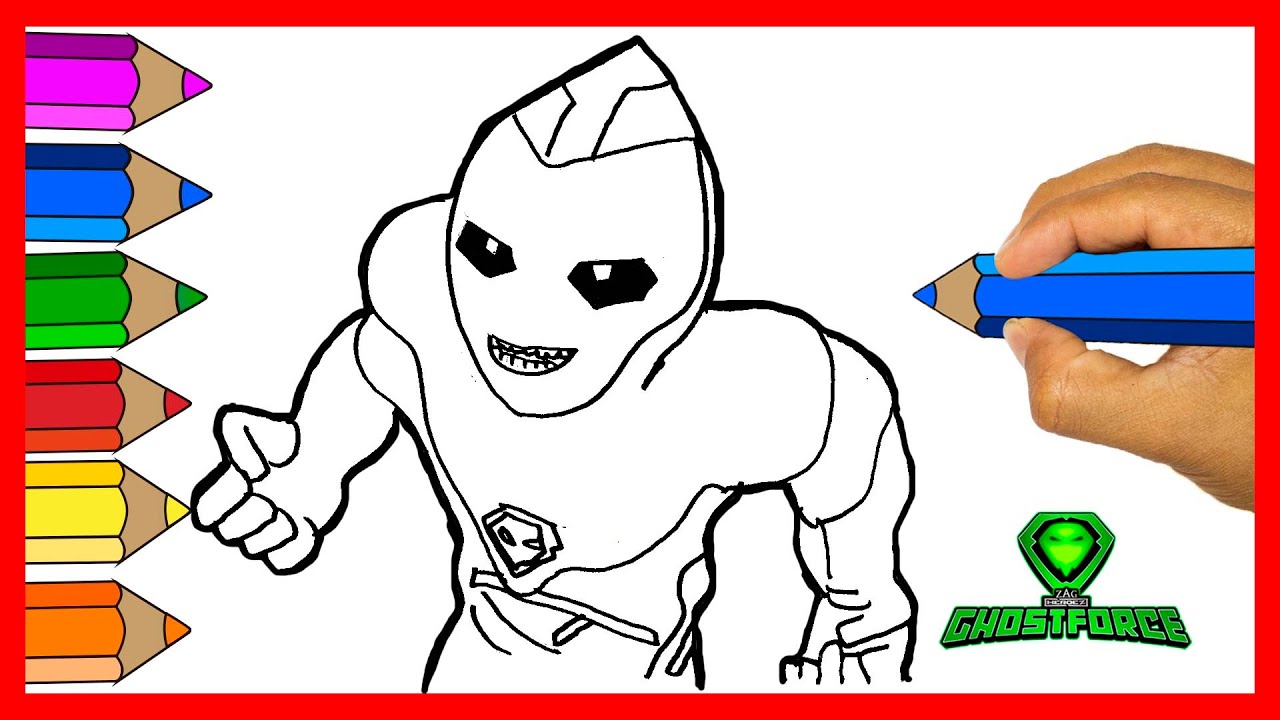 🔴 How To Draw Ghost Force - Fury  Andy Baker - C&oacute;mo dibujar Fury  Ghost Force   -  dibujos simple