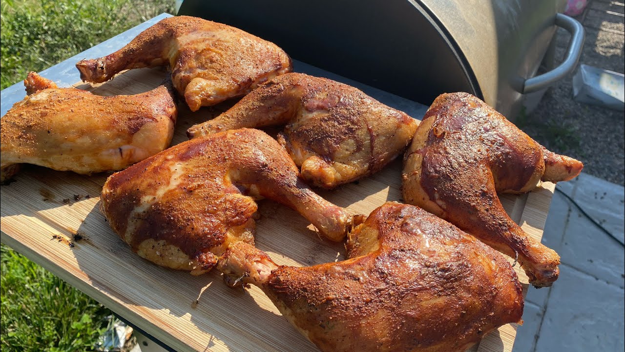 Smoked chicken quarters on a pellet grill! / Z Grills