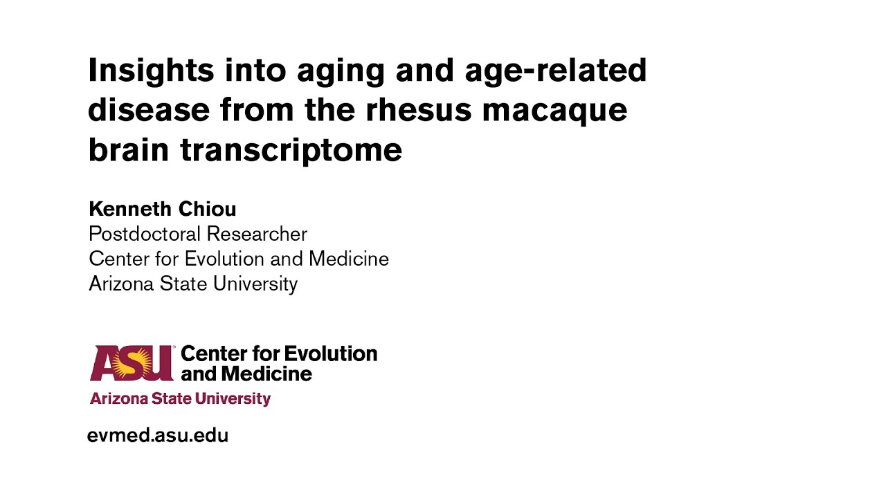 Insights into age-related disease from the rhesus macaque brain transcriptome  - Kenneth Chiou