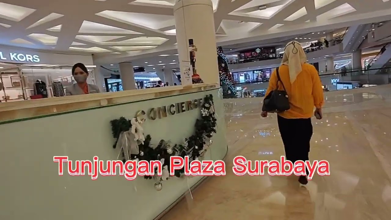 The largest shopping mall in Indonesia, Tunjungan Plaza Surabaya.