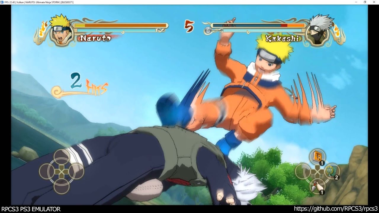 RPCS3 PS3 Emulator - Naruto Ultimate Ninja Storm Ingame! VULKAN (c0589cab)