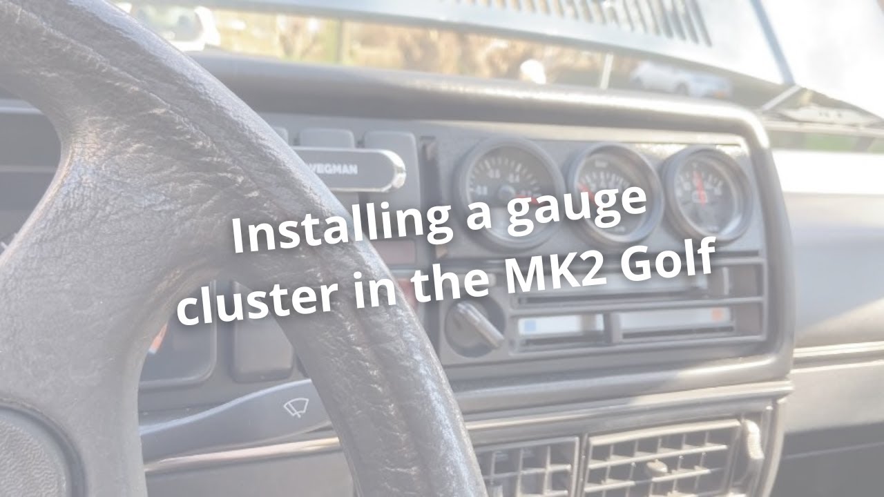 Installing gauges in the MK2 Golf (vacuum gauge, oil pressure, voltage) | Golf, Jetta