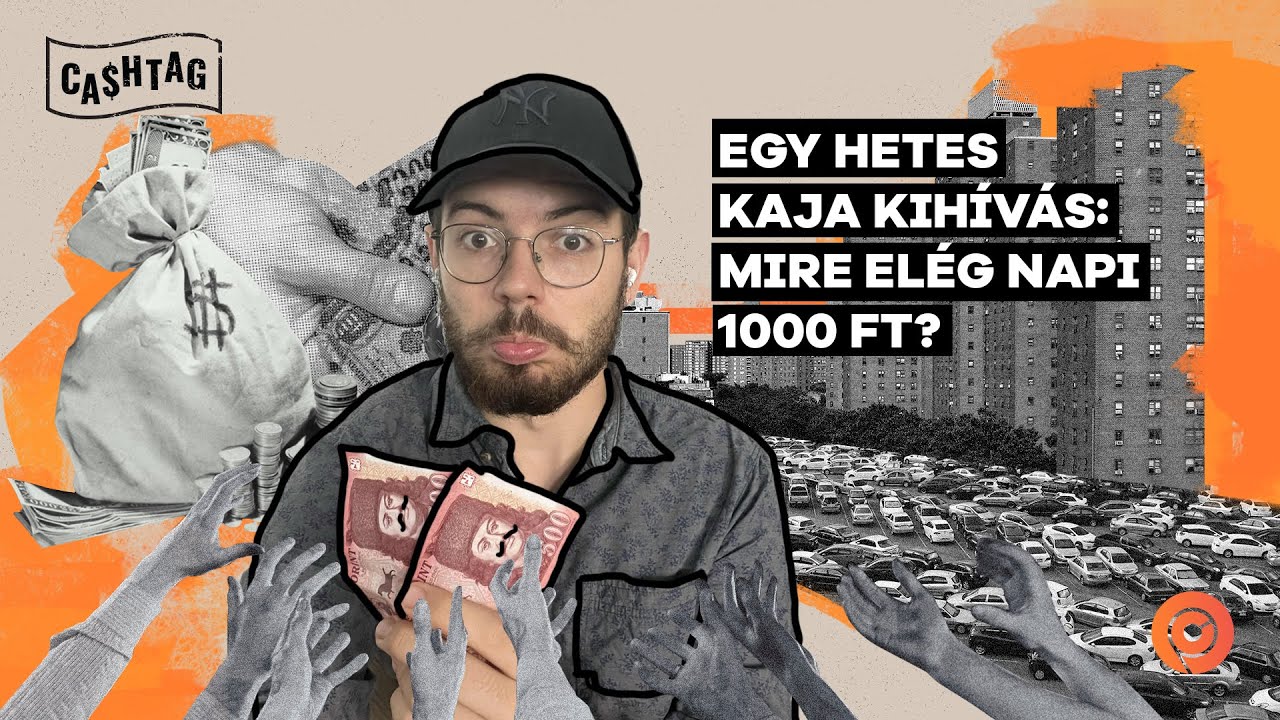 Egy hetes kaja kih&iacute;v&aacute;s: mire el&eacute;g napi 1000 Ft? CashTag /// 💰🥣⏳