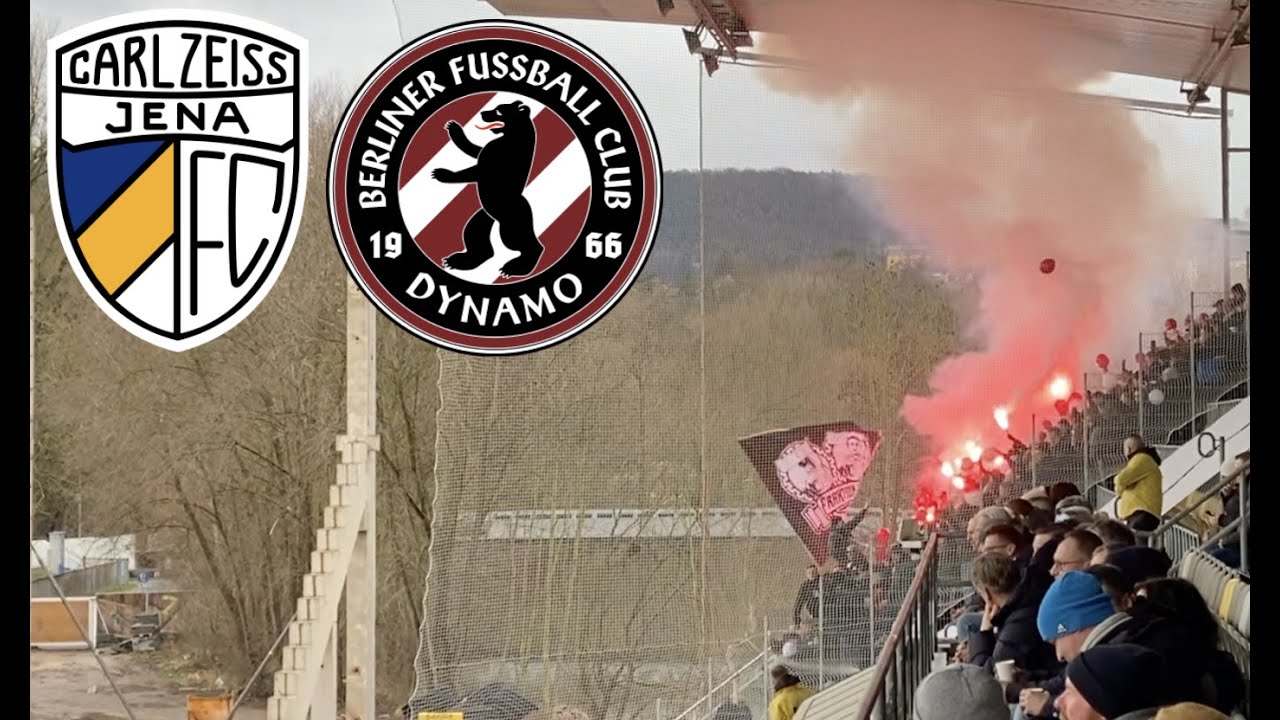 Pyro und Provokation! Carl Zeiss Jena vs BFC Dynamo Groundhopping 19.02.23