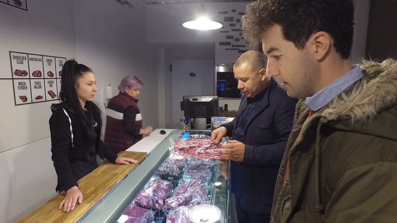 With young chef Alex Dumitru - meat shop