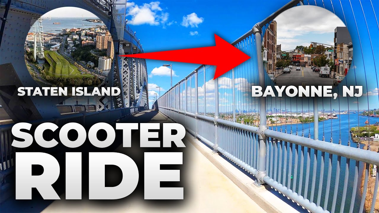 NYC to New Jersey Electric Scooter Ride : Staten Island to Bayonne via Bayonne Bridge