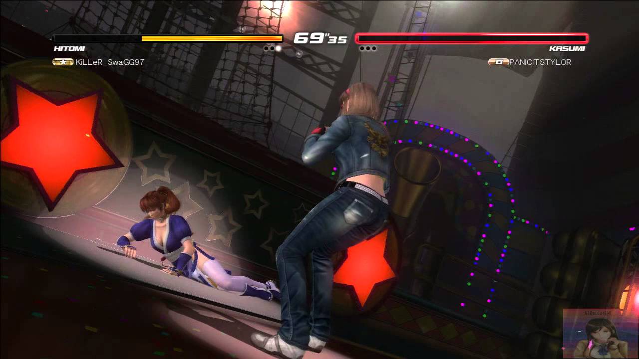 DOA5U Replay 274: KiLLeR_SwaGG97(Hitomi) vs PANICITSTYLOR(Kasumi)