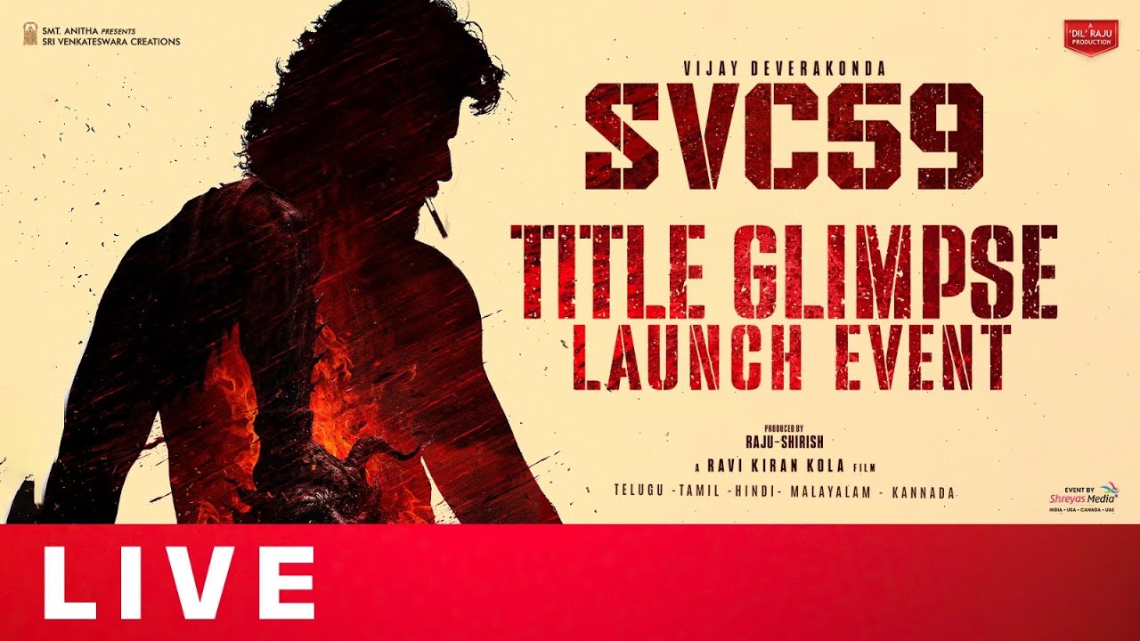 SVC59 Title Glimpse Launch Event Live | Vijay Deverakonda | Keerthy Suresh |Dil Raju | Shreyas Media