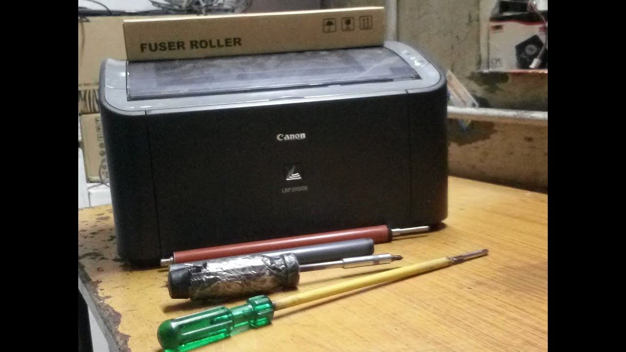 canon lbp 2900b fuser pressure roller & teflon sheet replacement