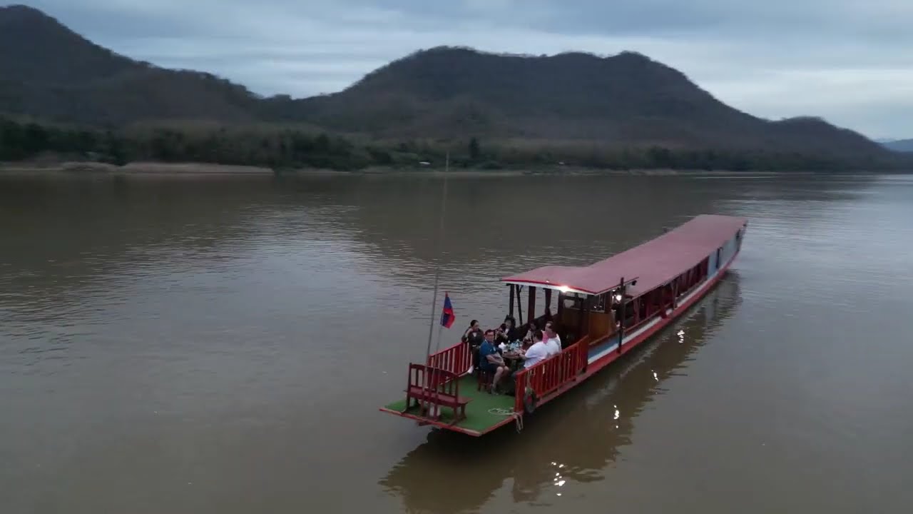 Sunset Dinner on the Mekong River, Luang Prabang , Laos