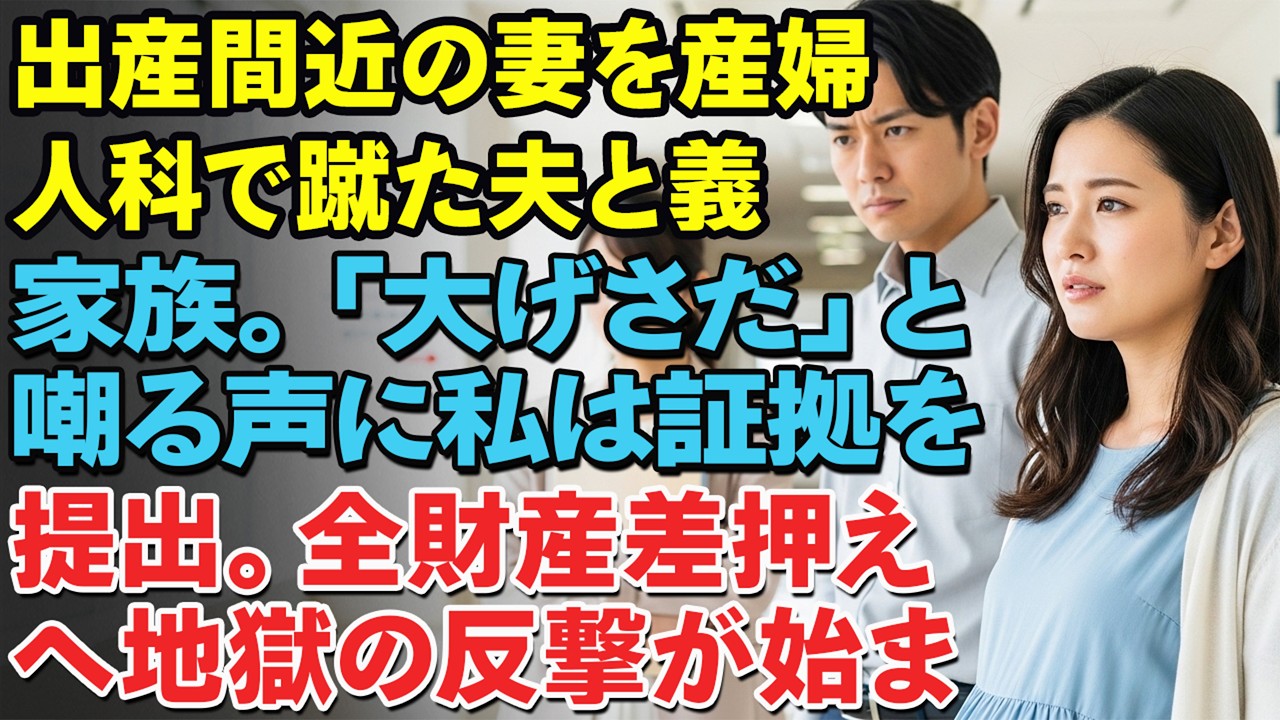 出産間近の妻を産婦人科で蹴った夫と義家族。「大げさだ」と嘲る声に私は証拠を提出。全財産差押えへ――地獄の反撃が始まった…