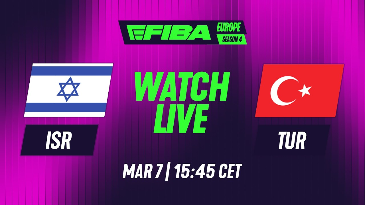 ISRAEL vs TURKIYE | QUARTER FINAL 1 | Clean Feed | eFIBA Europe S4